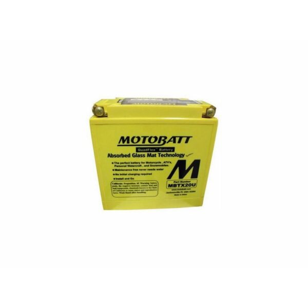 Motobatt MBTX20U Battery AGM with Quadflex Technology - Image 2
