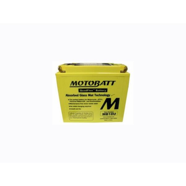 Motobatt MB18U Battery AGM with Quadflex Technology - Image 2